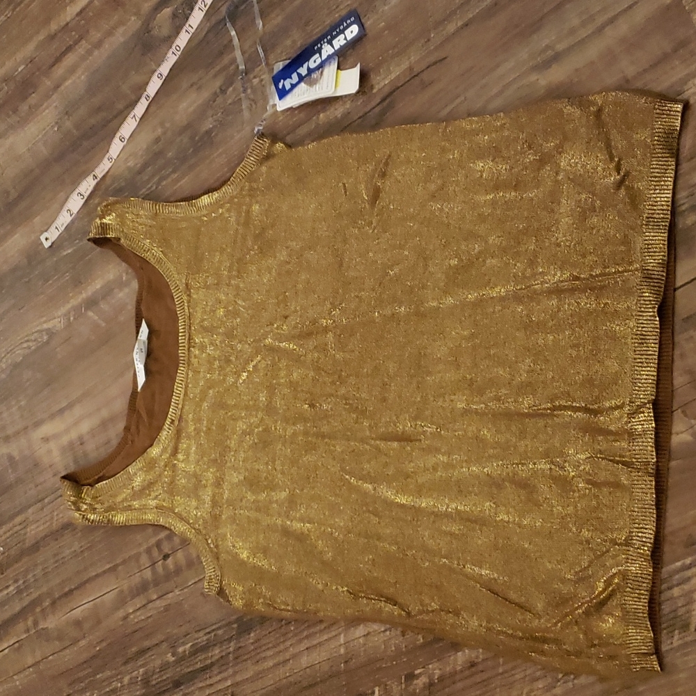 NWT Metallic gold tank top